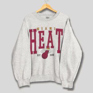 Miami Heat Basketball Sweatshirt, Retro Style NBA Miami Heat Basketball Shirt